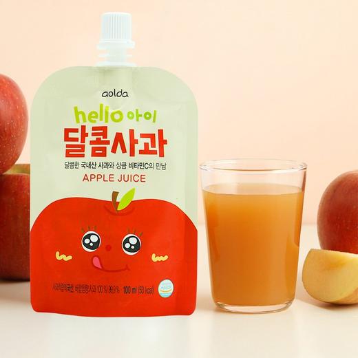 韩国进口福乐正哈喽小孩果汁甜味苹果汁梨子桔梗汁风味饮料10支装 商品图1