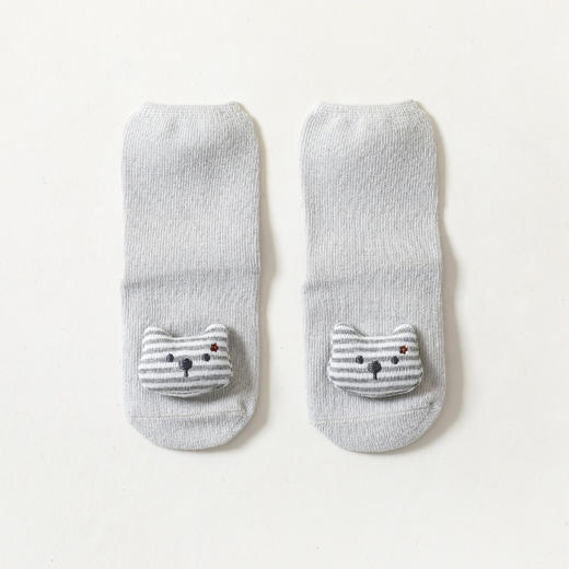 【2双装 卡通公仔点胶地板袜】春秋季新款婴儿袜子卡通公仔宝宝袜防滑地板袜新生儿中筒棉袜 商品图9