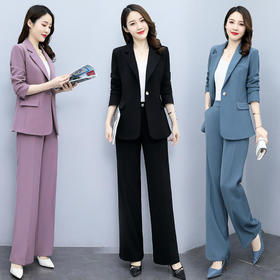 时尚休闲气质高级感，西装阔腿裤两件套 HR-GJC6211