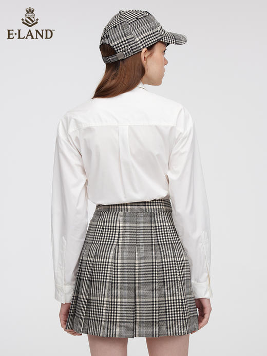 ELAND衣恋2022年春季新款洋气设计感蝴蝶领结通勤白色长袖衬衫女EEYWC12H1C 商品图1