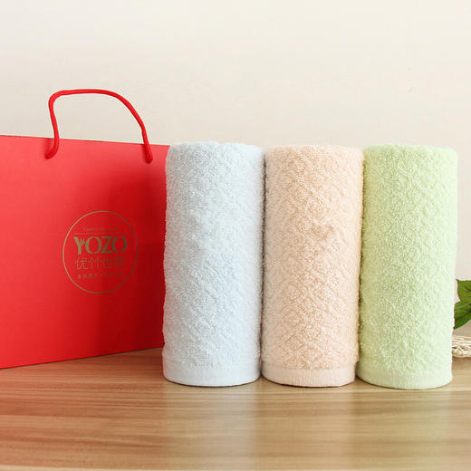 优竹世家素棉纯棉毛巾三条装 商品图0