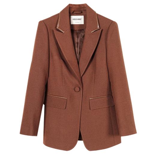 剩S 米思阳2024秋季新款知性通勤修身西装外套百搭职业正装西服女0402 商品图4