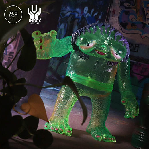 现货 Unbox 我的可爱怪物 大脚板 透明绿 搪胶 商品图0