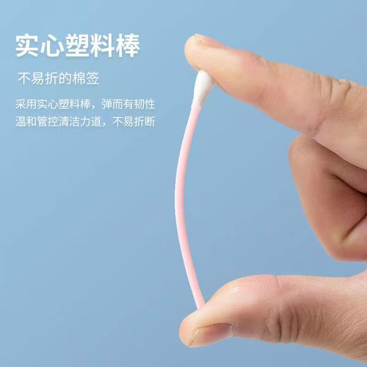 【买2盒送1盒】两用型双头棉签带耳勺棉棒 一次性化妆棉清洁棉棒2合1耳勺-优睿家居 商品图2