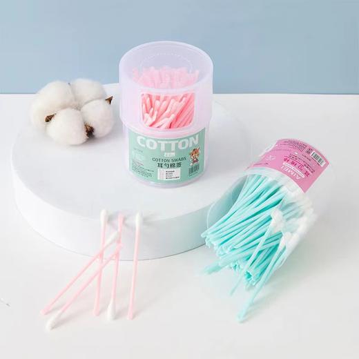 【买2盒送1盒】两用型双头棉签带耳勺棉棒 一次性化妆棉清洁棉棒2合1耳勺-优睿家居 商品图1