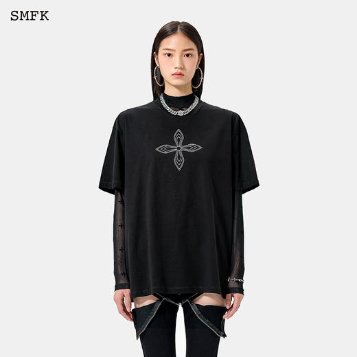 预售| SMFK 十字花Tee 午夜黑 CT002BS .潮快闪[福利品] 商品图0