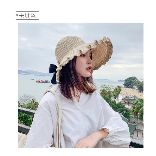 【限时折扣】新款可折叠防晒帽（卡其色/粉色/焦糖色/米色/花边灰色） 商品图4