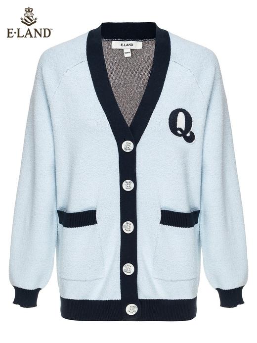 ELAND衣恋2022年春季新款设计感玫瑰花宽松针织衫开衫上衣外套女EECKC12Q5N 商品图3