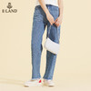 ELAND衣恋2022年春季新款小个子显瘦简约百搭磨边微喇裤牛仔裤女EETJC11H3D 商品缩略图2