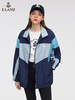 ELAND衣恋2022年春季新款休闲宽松藏青色后背印花拉链夹克外套女EEJAC12Q2N 商品缩略图0