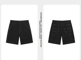 太平鸟男装 夏季新品明线中短裤潮流短裤B2GCB2659