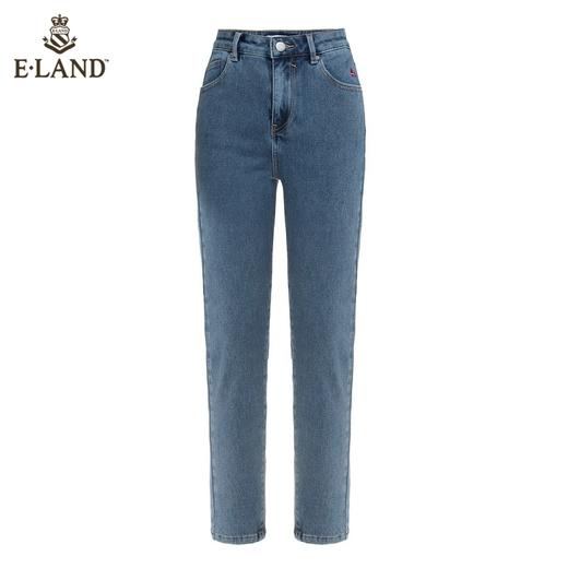 ELAND简约纯色修身小脚裤牛仔裤EETJC11E1C 商品图4