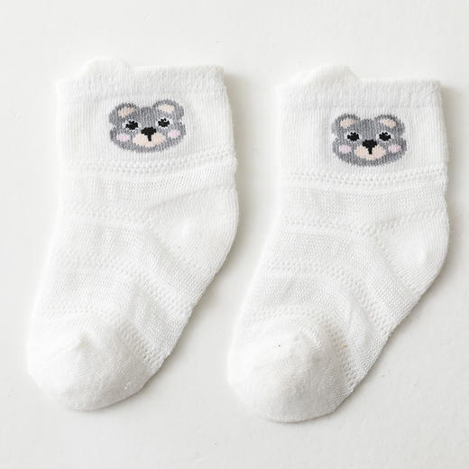 【5双装 超萌卡通 轻薄透气】儿童袜子夏季薄款男童女童网眼袜卡通婴儿棉短袜批发宝宝袜子 商品图5