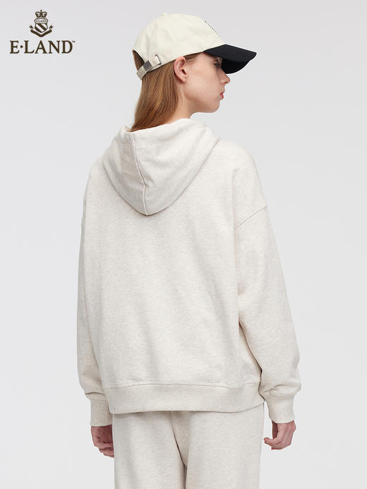 ELAND衣恋2022年春季新款原创休闲运动绣花宽松连帽长袖卫衣女EEMTC12E5M 商品图2