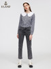 ELAND衣恋2022年春季新款简约修身裤脚设计感开衩纯色牛仔长裤女EETJC12H1M 商品缩略图0