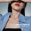 周六福18K金项链女 七天小方糖转运珠  链长可调节多彩金气质女生 商品缩略图4