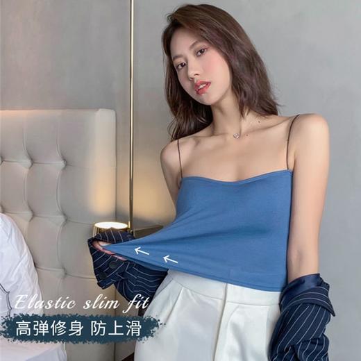 买一送一！【秀出小蛮腰 自带文胸垫！】免穿内衣 聚拢上托 百搭修身 可拆卸胸垫 可外穿遮肉显瘦小打底背心 商品图0
