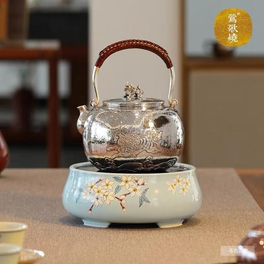 莺歌烧古九古烧系列矮炉电陶炉静音九谷茶炉家用台式小型迷你烧水煮茶器电陶炉 商品图0