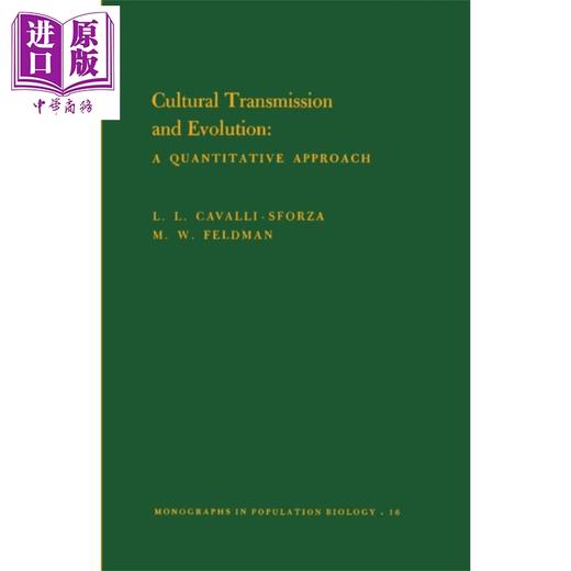 【中商原版】文化传播与进化 定量方法 英文原版 Cultural Transmission and Evolution A Quantitative Approach Cavalli Sforz 商品图0