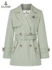 ELAND衣恋2022年春季新款简约百搭小清新双排扣腰带西装领风衣女EEJTC12H1C 商品缩略图4