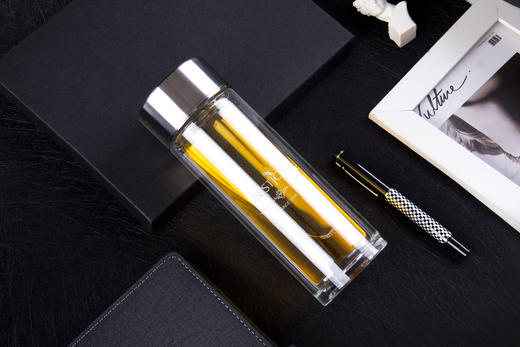 富光拾喜 高硼硅双层玻璃杯 家用办公双层玻璃杯65*205mm 350ml 商品图0