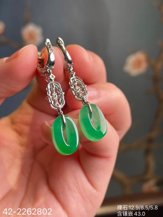 42-2262802，玻璃木纳平安扣耳坠。具体价格微信咨询 商品图7