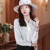 浪漫衬衣女2022春季新款飘带领甜美上衣气质设计感小众雪纺衬衫 商品缩略图0