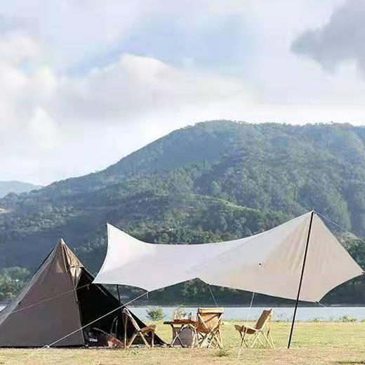 芊陌鸟户外-蝴蝶六角210D天幕（5.2*4.6M） 商品图1