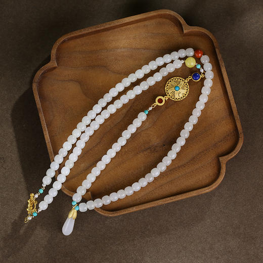 【宫里手串】 和田玉羊脂白玉手串 商品图3