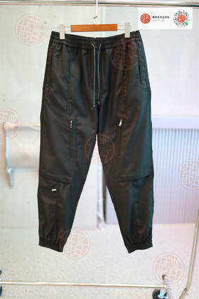 男款西装面料裤长裤子  細節多隐藏口袋设计