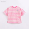 【打折】马克珍妮夏装新款 女童舒适全棉笑脸图案条纹加长t恤220538 商品缩略图0