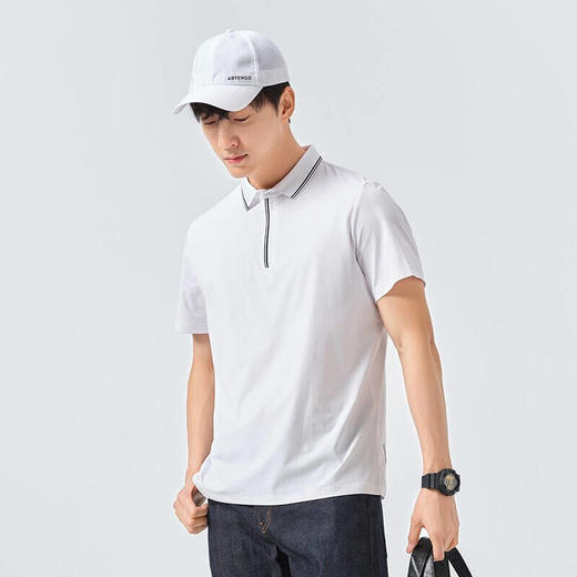 探路者速干T恤 22春夏户外男士吸湿透气排汗短袖 休闲百搭翻领T恤TAJK81607 商品图1