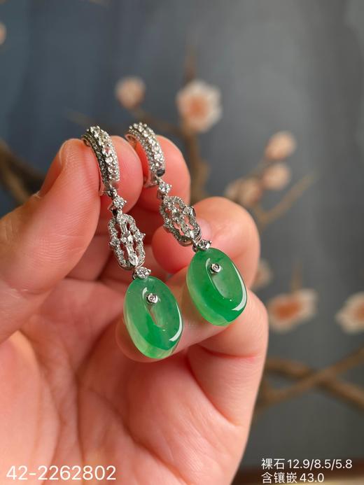 42-2262802，玻璃木纳平安扣耳坠。具体价格微信咨询 商品图1