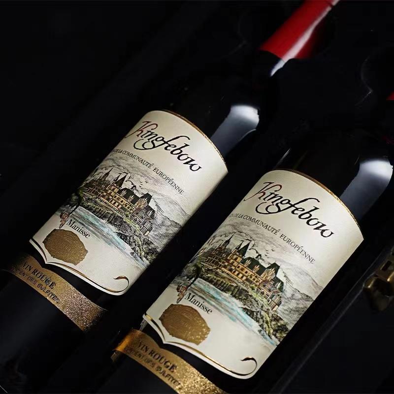 法国帝菲堡原瓶装进口红酒 蒙莉丝干红葡萄酒2支礼盒装红酒