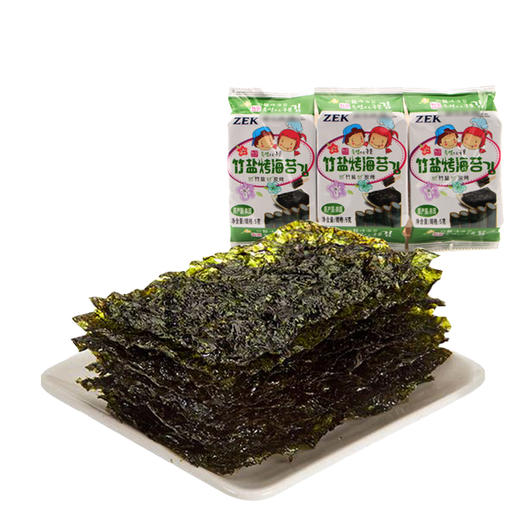 ZEK 竹盐碳烤海苔即食包饭海苔5g*3休闲零食 商品图4