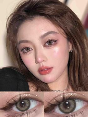 Nine Beauty SY67棕色 14.5mm 韩产进口添加硅水凝胶 年抛 (NineBeauty)