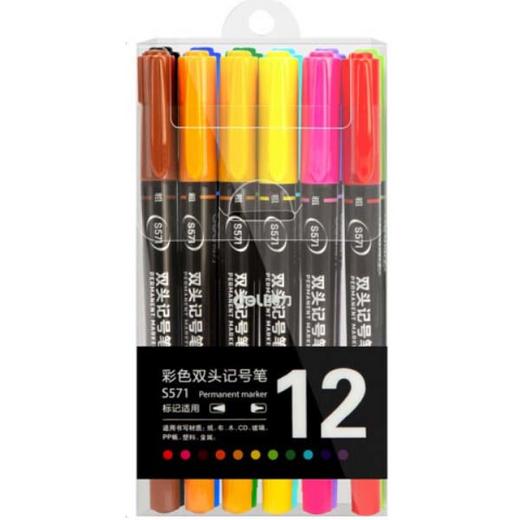 【5元3个】得力多色勾线记号笔混装（1407169） 商品图0