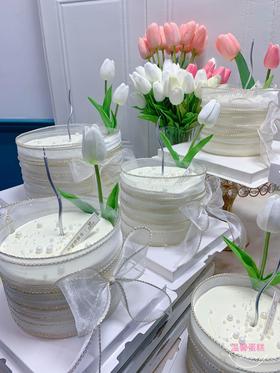 5寸女神节郁金香蛋糕 火爆预定中（花的颜色随机）
