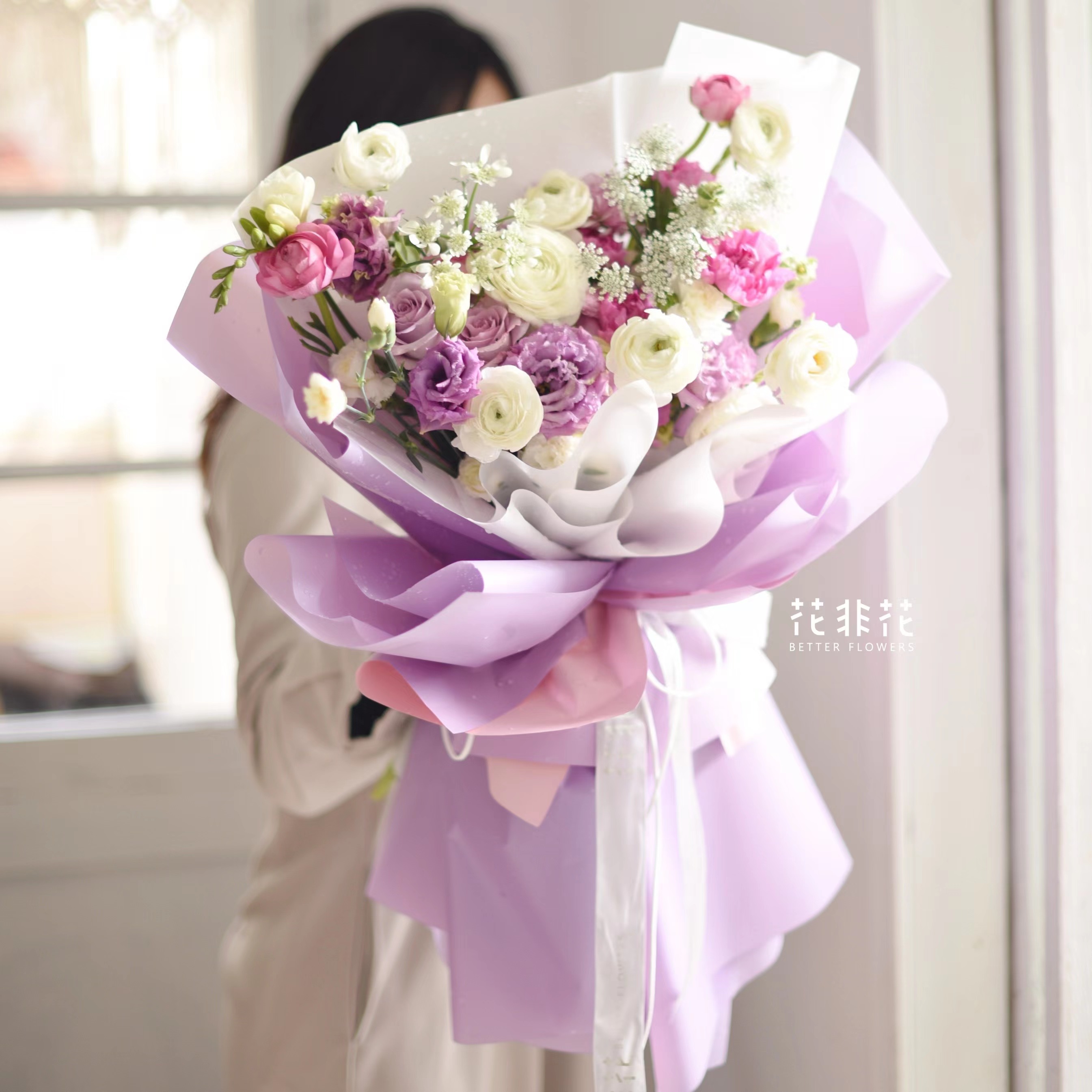 亭亭一如你风致  浪漫紫花束