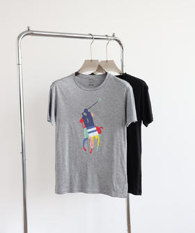 R.L 色块彩绘 大馬球 丝光棉 短袖T恤 tx828