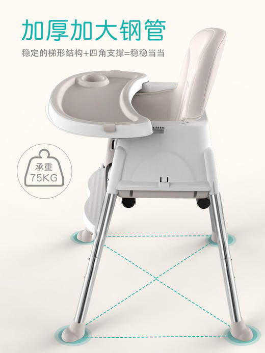 宝宝餐椅多功能可折叠便携式婴儿椅子BB吃饭餐桌椅座椅儿童餐椅 商品图1