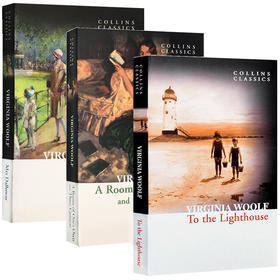 Collins弗吉尼亚伍尔夫小说3本套装 英文原版小说 Virginia Woolf达洛维夫人到灯塔去 一间自己的房间 柯林斯经典文学进口英语书