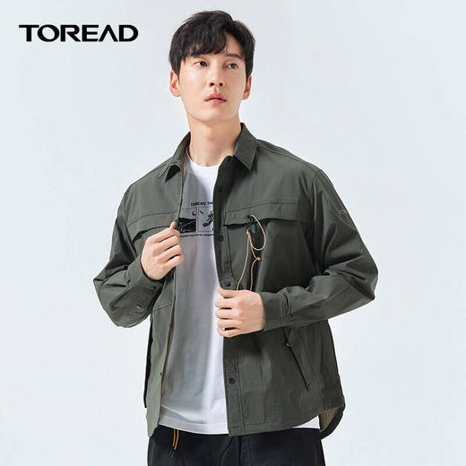 探路者徒步外套 22春夏上新 男士户外弹力舒适耐磨休闲外套TAEK81209 商品图0