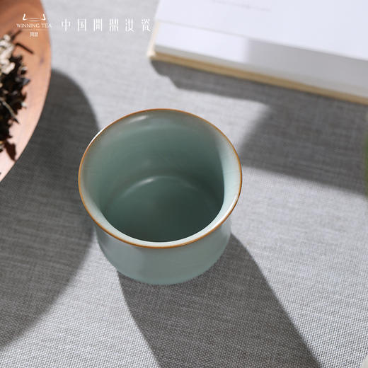 问鼎汝瓷复刻款天青竹律杯（大） 商品图2