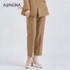 【特价不退换】阿菁娜百搭摩登西裤直筒气质通勤休闲阔腿裤A27C210025 商品缩略图0