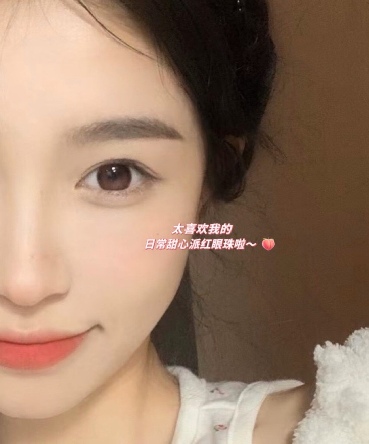GINOMII半年抛隐形眼镜 红酒松露14.2mm 一副/2片-VVCON美瞳商城13