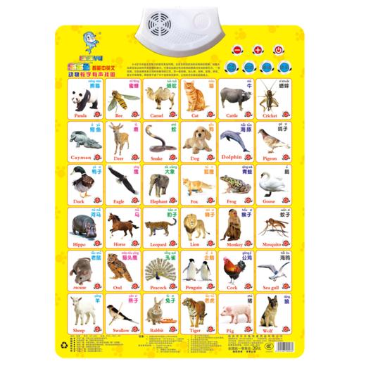 乐乐鱼教学有声挂图动物版 商品图0