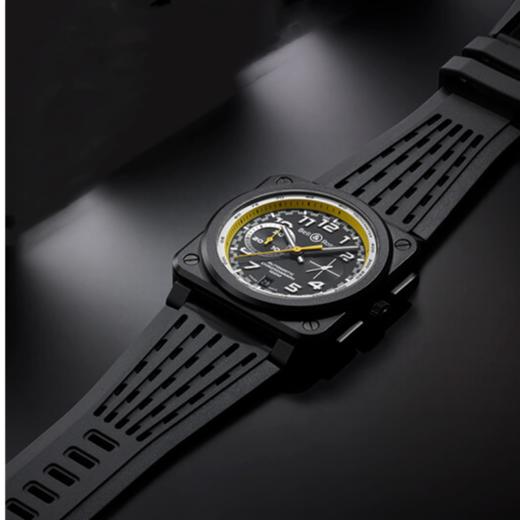 BellRoss 柏莱士 瑞士手表男士方表赛车计时表 R0394 Chrono R20 Ceramic BR0394-RS20/SRB 商品图3