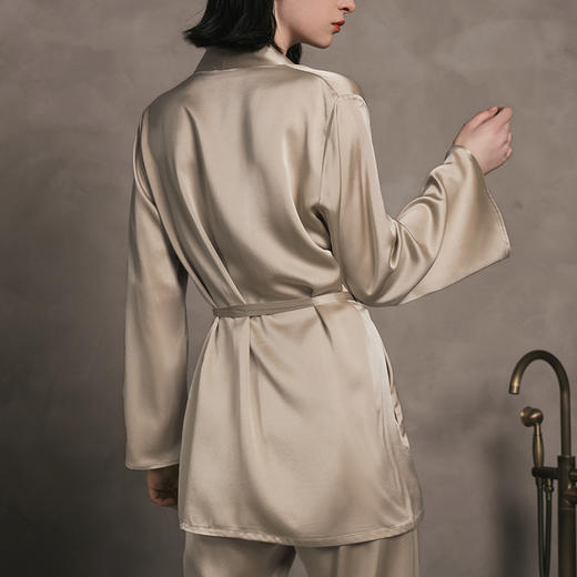 Solo seta22姆米真丝睡衣套装女轻奢桑蚕丝绸家居服可外穿秋冬 商品图3