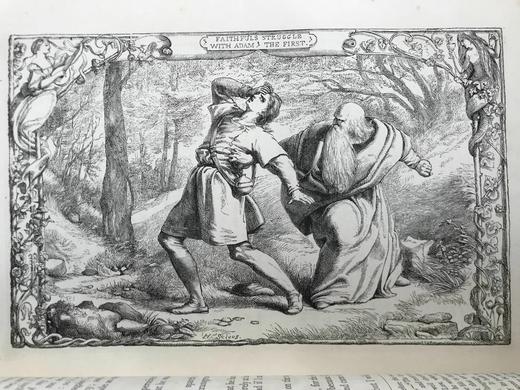 约19世纪后期 约翰·班扬《天路历程/圣战》 塞卢斯等名家约百余幅插图 真皮精装16开 商品图8